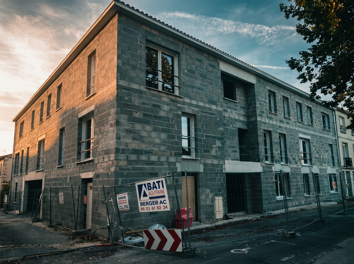 Logements collectifs en construction par Bati Aquitaine